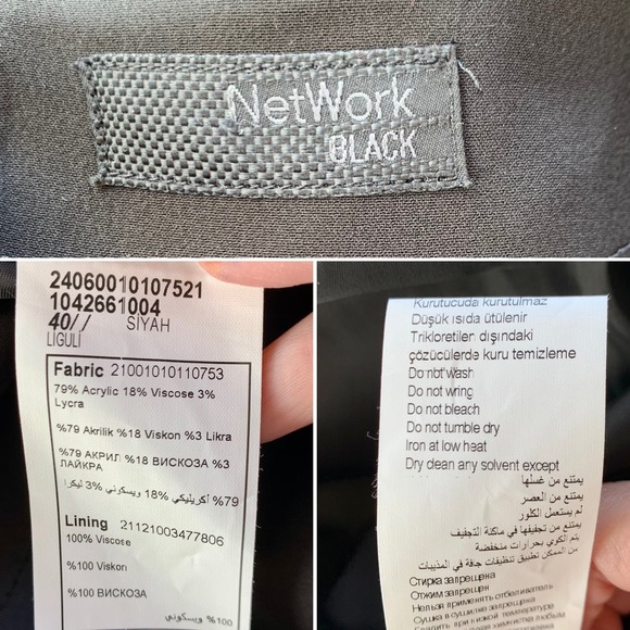 Network Black Fit and Flare Cap Sleeve Satin Trim Dress Size Medium - Picture 9 of 10